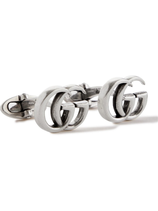 Photo: Gucci - Logo-Detailed Sterling Silver Cufflinks