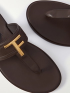 TOM FORD - Brighton Embellished Leather Sandals - Brown