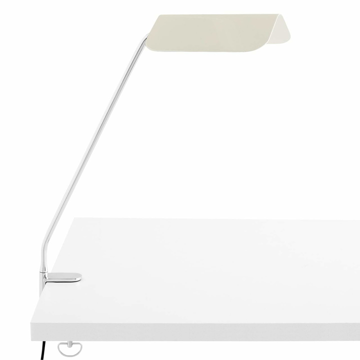 Photo: HAY Apex Desk Clip Lamp in Oyster White 