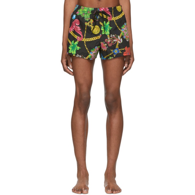 Photo: Versace Underwear Multicolor Floral Print Swim Shorts
