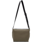 Loewe Navy and Taupe Small Military Messenger Bag