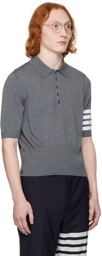 Thom Browne Gray Hector 4-Bar Polo