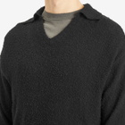 mfpen Men's Knit Polo Shirt in Black Snug