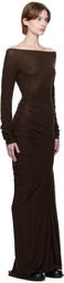 Holzweiler Brown Estella Solid Maxi Dress