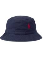 POLO RALPH LAUREN - Logo-Embroidered Cotton-Twill Bucket Hat - Blue