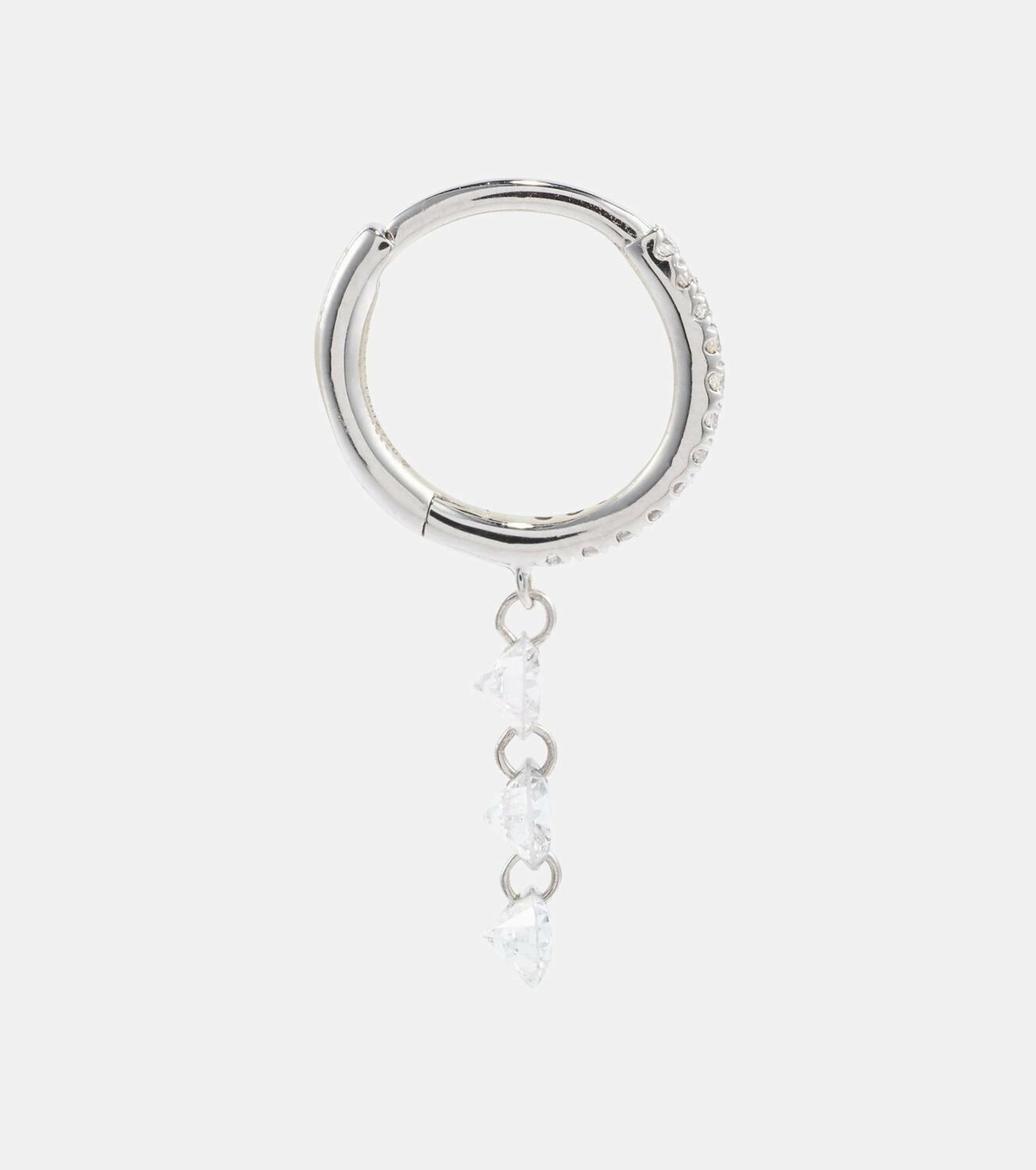 Persée 18kt gold single earring with diamonds