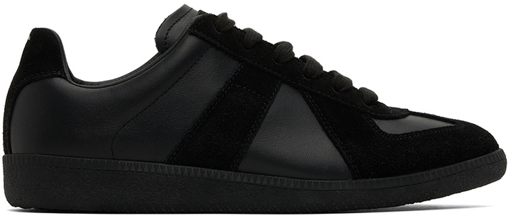 Photo: Maison Margiela Black Replica Sneakers