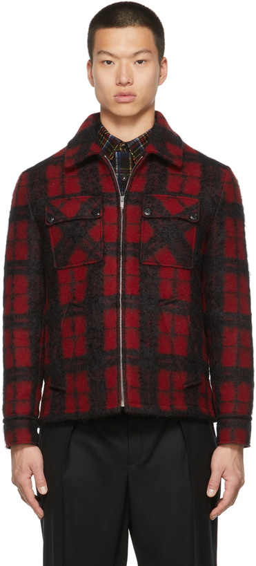 Photo: Saint Laurent Wool Check Jacket