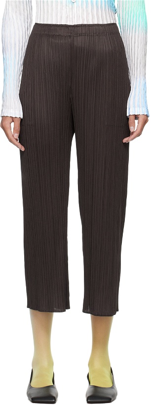 Photo: PLEATS PLEASE ISSEY MIYAKE Black Monthly Colors April Trousers