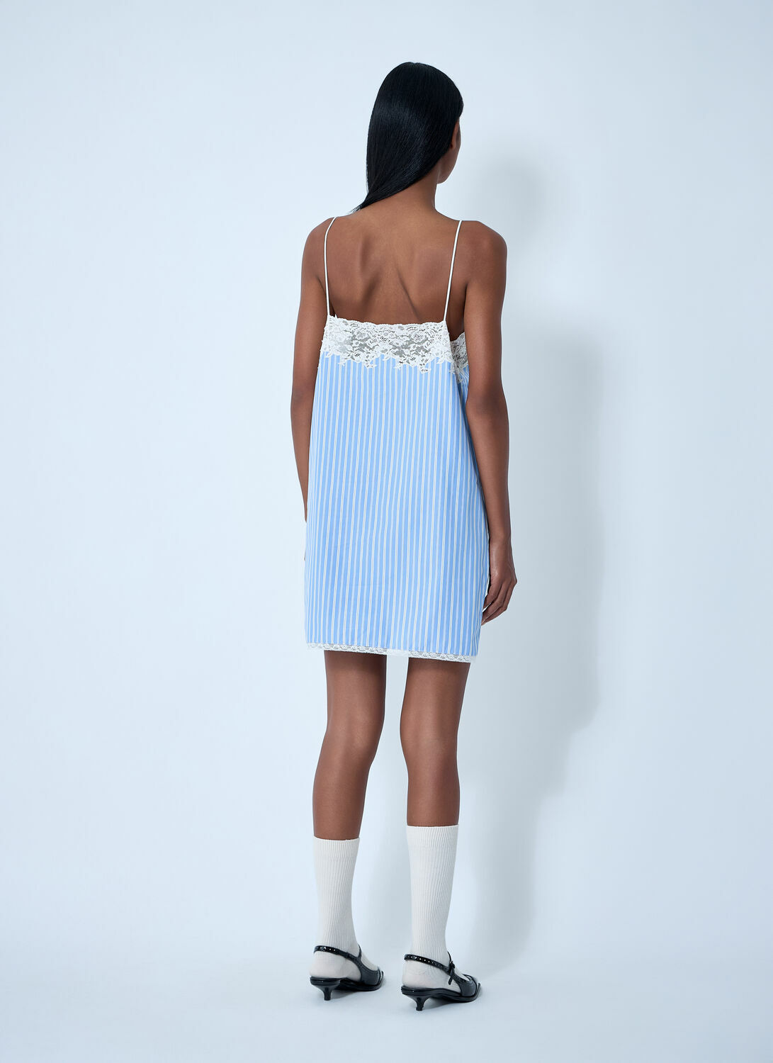 Miu Miu Striped Slip Mini Dress