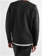 adidas Originals - Adicolor Essentials Logo-Embroidered Cotton-Blend Jersey Sweatshirt - Black