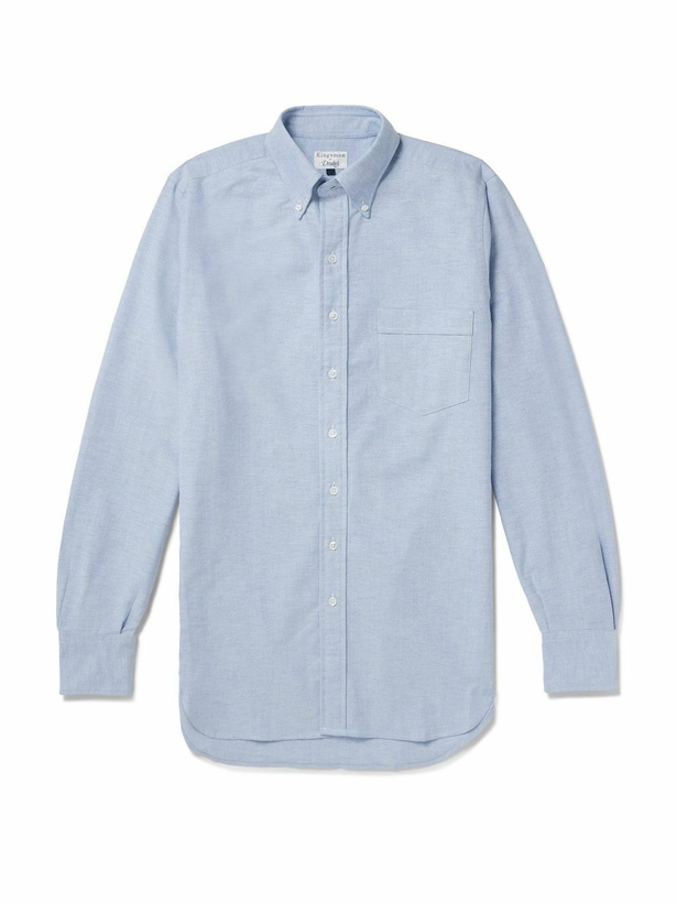 Photo: Kingsman - Drake's Button-Down Collar Cotton Oxford Shirt - Blue