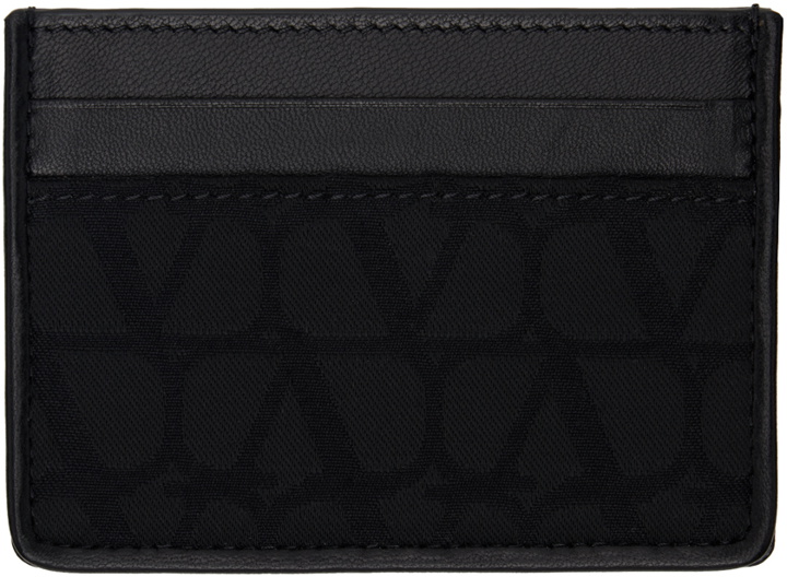 Photo: Valentino Garavani Black Toile Iconographe Card Holder