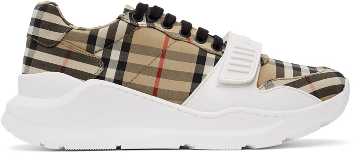 Photo: Burberry Beige Vintage Check Sneakers