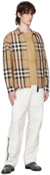 Burberry Tan Exaggerated Check Shirt