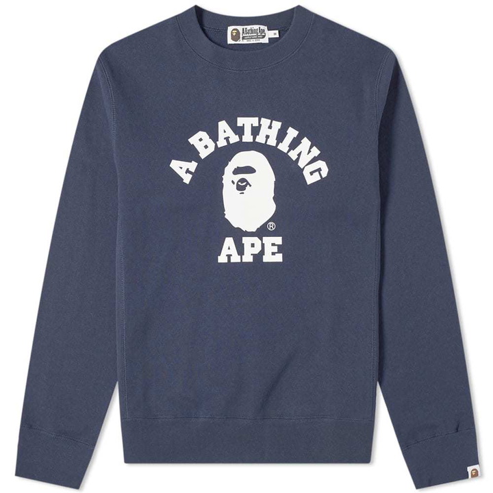 Photo: A Bathing Ape College Crew Sweat Navy