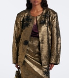 Jacques Wei Embellished brocade blazer