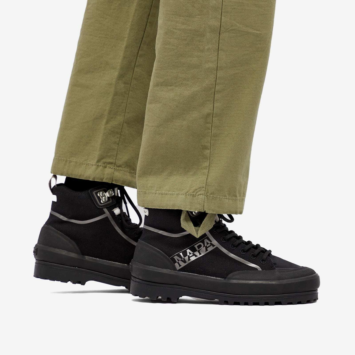 Napapijri Women's x Superga Alpina Hiking Boot in Black/Grey Napapijri