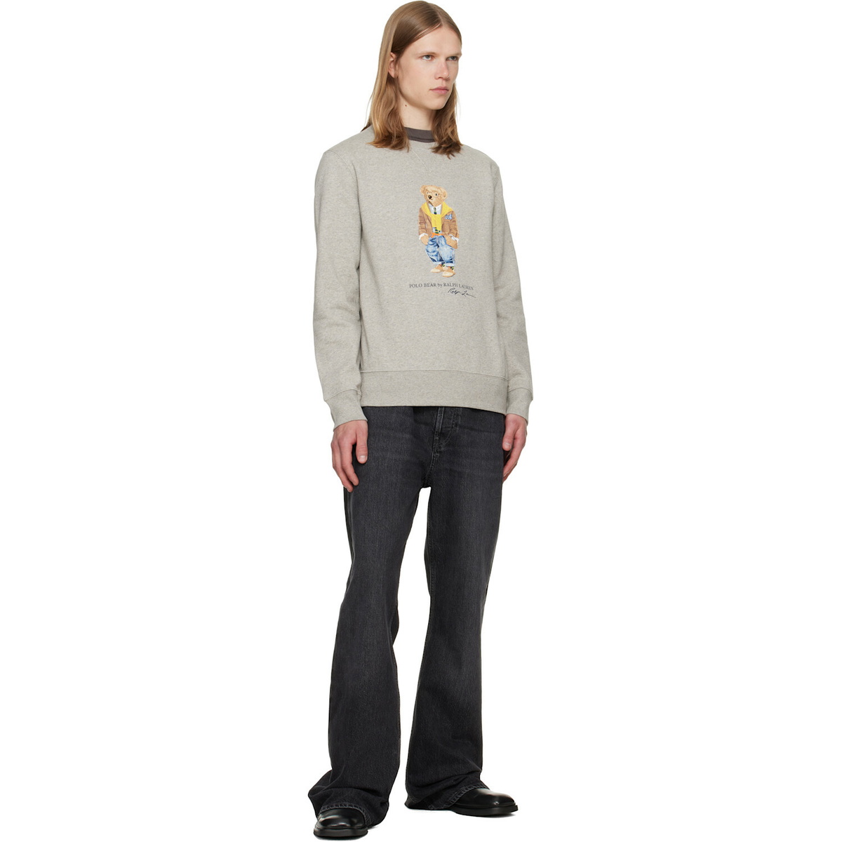 Polo Ralph Lauren Gray Polo Bear Fleece Sweatshirt