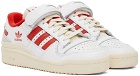 adidas Originals White & Red Forum 84 Low Sneakers