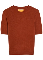 Guest In Residence Knitted Cashmere T-shirt Brown