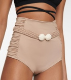 Johanna Ortiz High-rise belted bikini bottoms