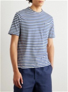 Massimo Alba - Panarea Striped Cotton and Linen-Blend T-Shirt - White