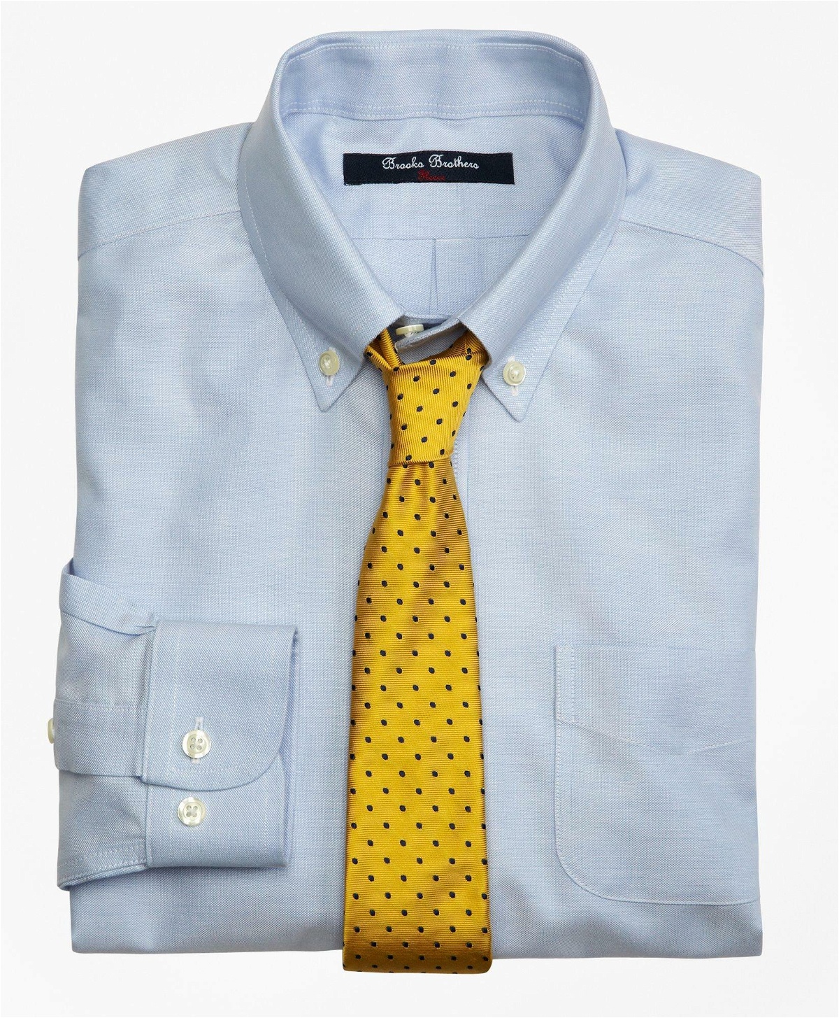 Brooks Brothers Boys Non-Iron Supima Oxford Polo Button-Down Dress Shirt | Blue