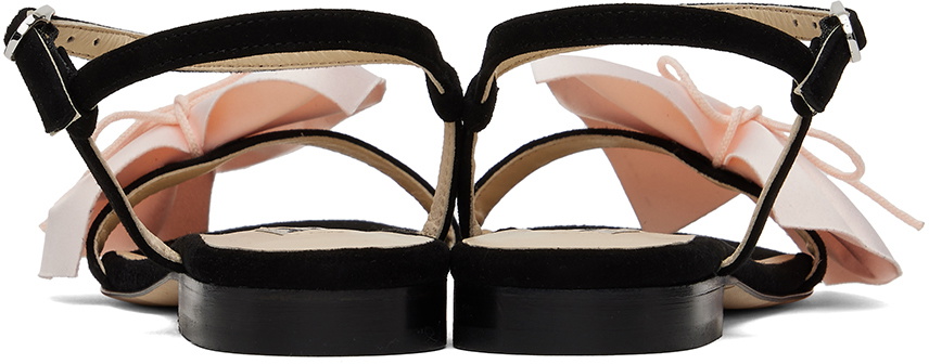 Repetto Black & Pink Janice Sandals