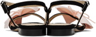 Repetto Black & Pink Janice Sandals