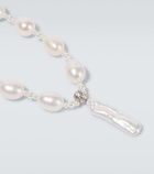 Simone Rocha Staccato pearls and faux pearls pendant necklace