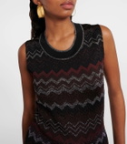 Missoni Zig Zag metallic knit tank top