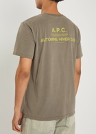 A.P.C. Logo-print Cotton T-shirt Dark Grey