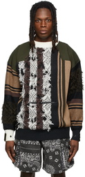 Sacai Multicolor Rug Jacquard Knit Sweater