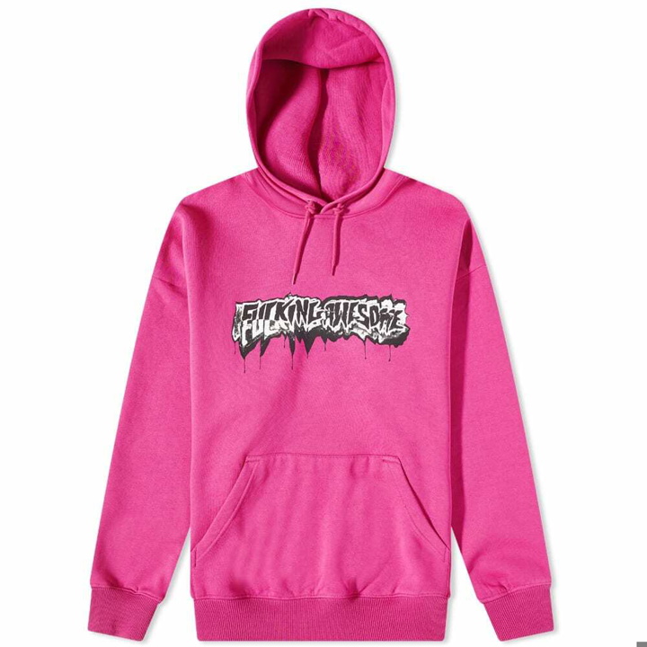 Photo: Fucking Awesome Men's Dill Cut Up Logo Hoody in Magenta