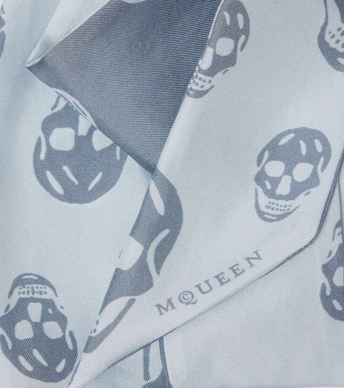 McQueen Skull silk twill scarf