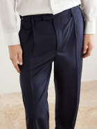 Barena - Straight-Leg Pleated Virgin Wool Suit Trousers - Blue