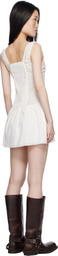 Frankies Bikinis White Christa Ruffle Minidress