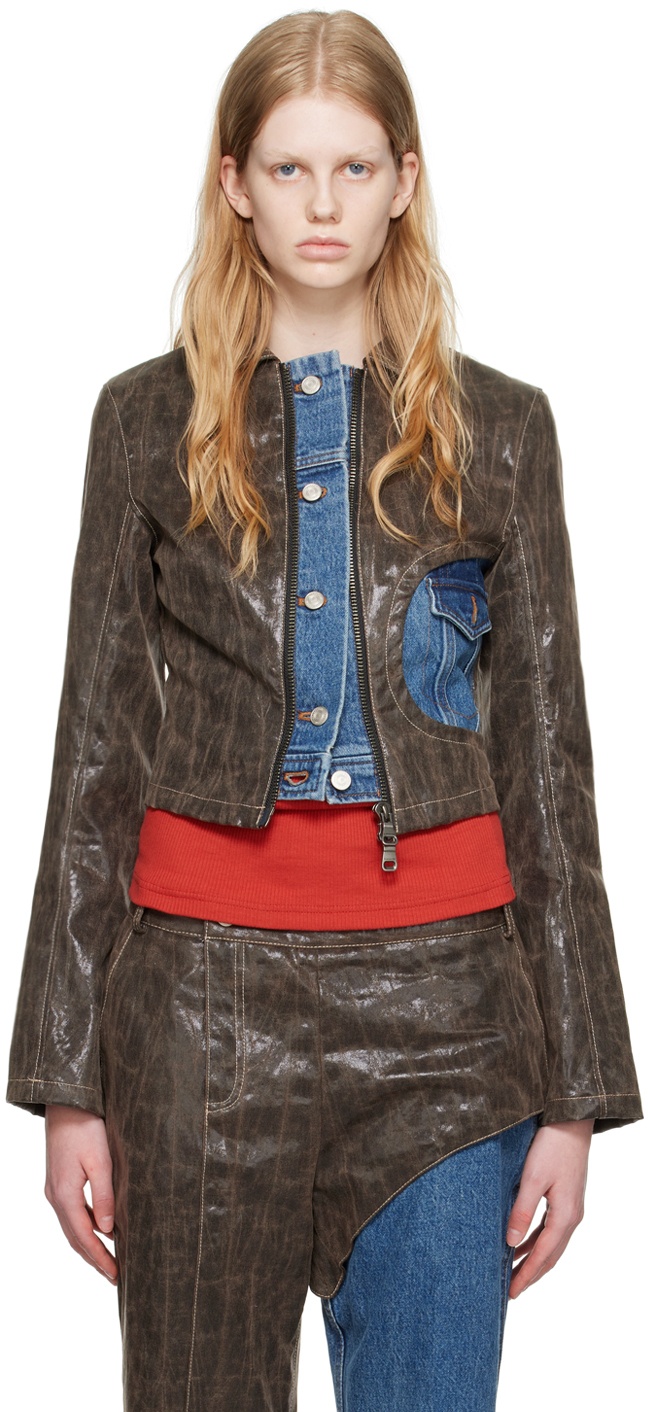 Photo: Andersson Bell Brown Lance Faux-Leather Jacket