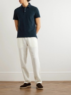 Altea - Smith Slim-Fit Cotton-Terry Polo Shirt - Blue