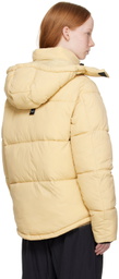 The Very Warm Beige Hooded Puffer Jacket