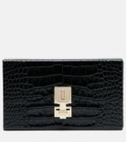 Tom Ford T Latch croc-effect leather box clutch