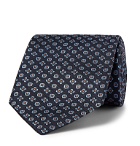 Etro - 8cm Embroidered Silk-Twill Tie - Blue