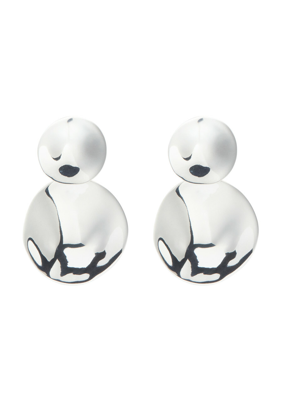 Agmes Short Stella Sterling Silver Drop Earrings - One Size