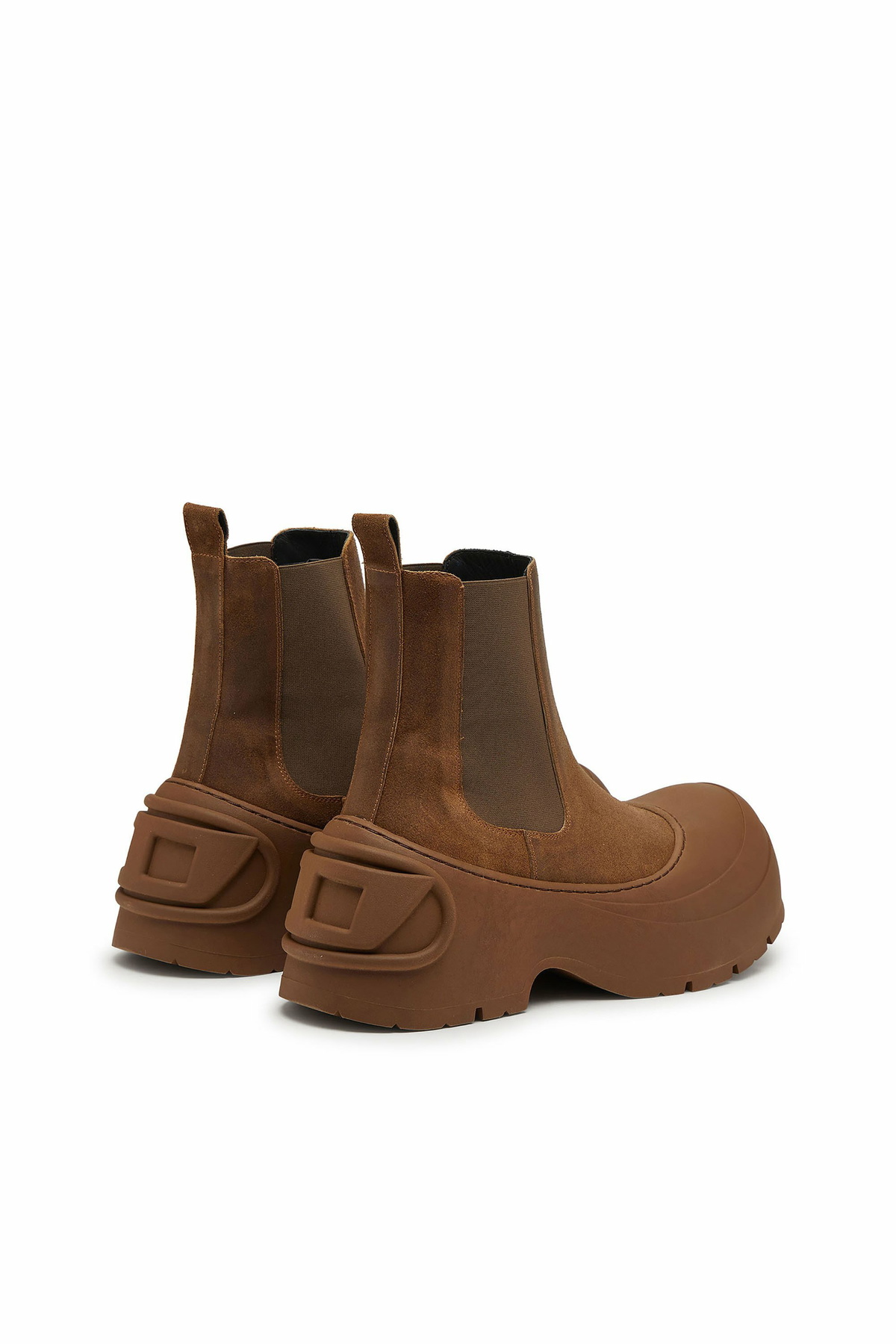 Diesel D-Donald-Chelsea boots in waxed suede and rubber - Boots Mens in Brown