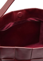 ST. Agni Woven Large Leather Tote - Plum - One Size