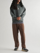 Carhartt WIP - New Balance Sculpture Centre Garment-Dyed Cotton-Blend Jersey Hoodie - Gray