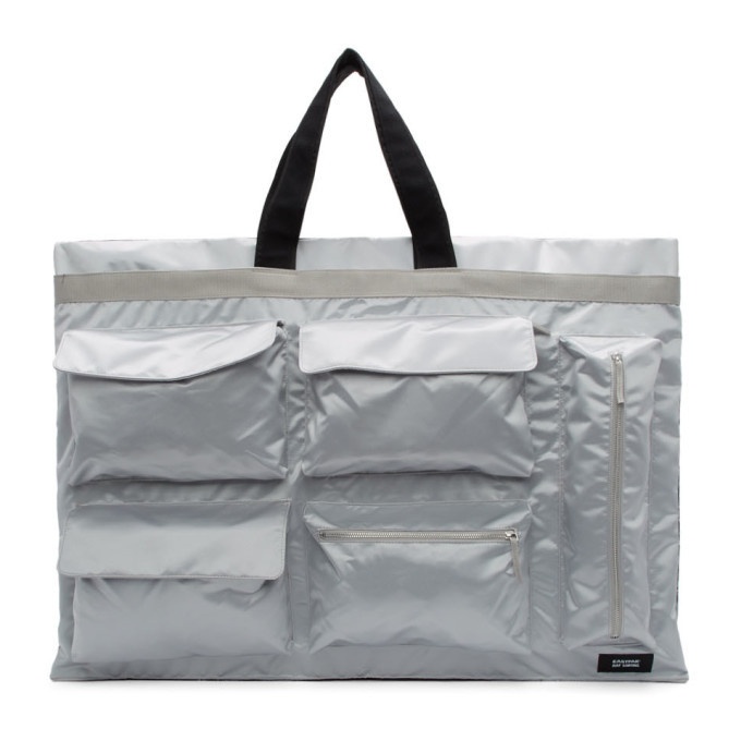 Photo: Raf Simons Silver and Black Eastpak Edition Poster Tote