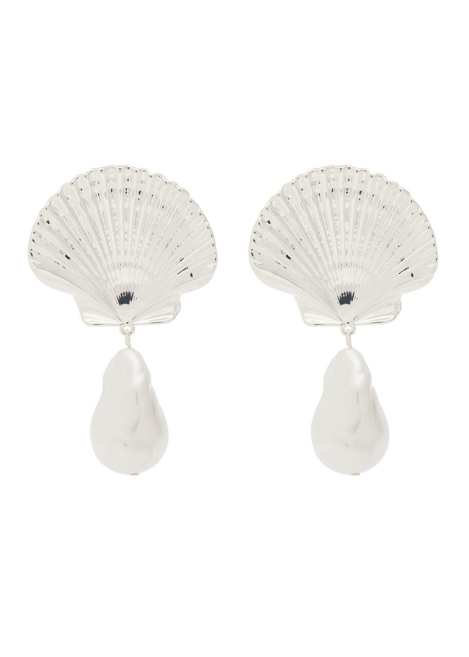 Eliou Scallop Silver-plated Drop Earrings - One Size