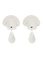 Eliou Scallop Silver-plated Drop Earrings - One Size